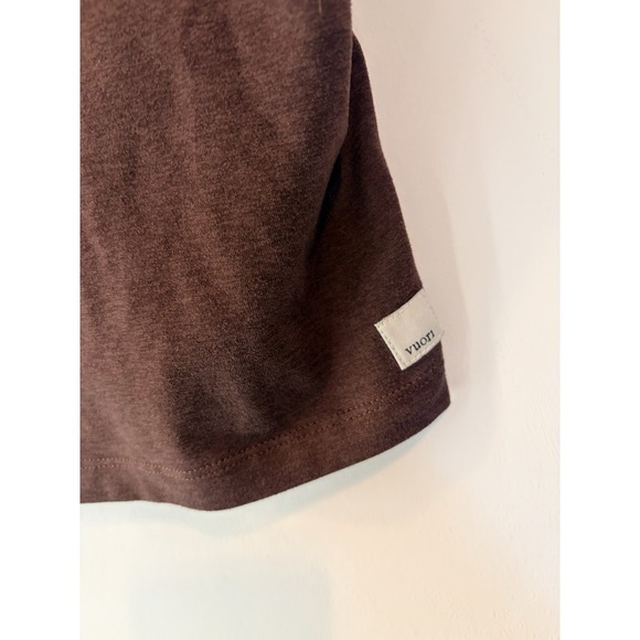 Vuori Brown Cropped Tank Top Medium Built In Bra Strappy Back Yoga Athleisure - Picture 2 of 5